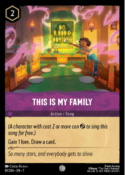This Is My Family single card from Disney Lorcana