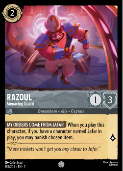 Razoul - Menacing Guard single card from Disney Lorcana