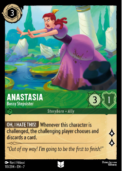 Anastasia - Bossy Stepsister single card from Disney Lorcana