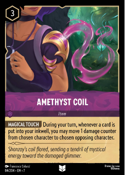 Amethyst Coil single card from Disney Lorcana