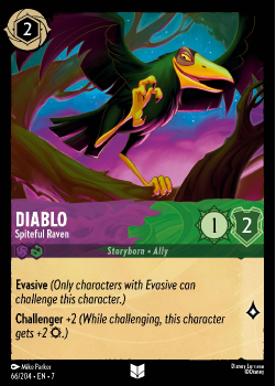 Diablo - Spiteful Raven single card from Disney Lorcana