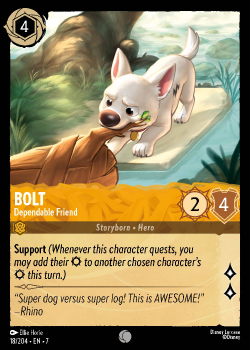 Bolt - Dependable Friend single card from Disney Lorcana
