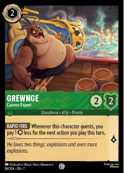 Grewnge - Cannon Expert single card from Disney Lorcana