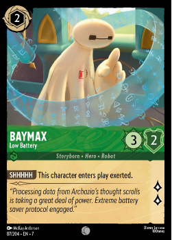 Baymax - Low Battery single card from Disney Lorcana