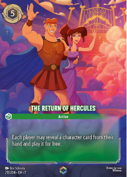 The Return of Hercules (ENCHANTED RARE) single card from Disney Lorcana