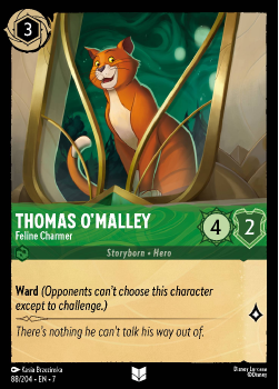 Thomas OMalley - Feline Charmer single card from Disney Lorcana