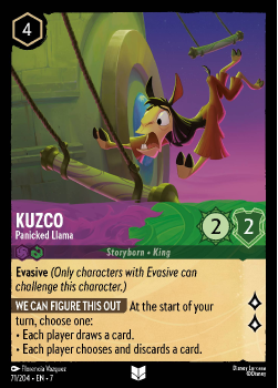 Kuzco - Panicked Llama single card from Disney Lorcana