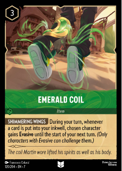 Emerald Coil single card from Disney Lorcana