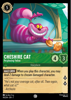 Cheshire Cat - Perplexing Feline single card from Disney Lorcana