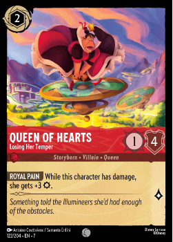Queen of Hearts - Losing Her Temper single card from Disney Lorcana