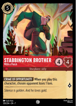 Stabbington Brother - With a Patch single card from Disney Lorcana