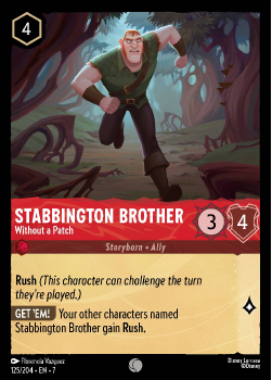 Stabbington Brother - 'Without a Patch single card from Disney Lorcana