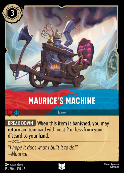 Maurices Machine single card from Disney Lorcana