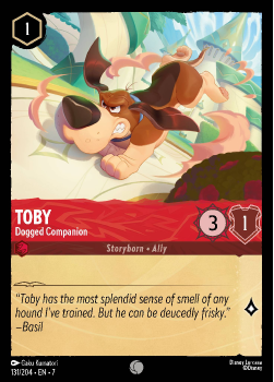 Toby - Dogged Companion single card from Disney Lorcana