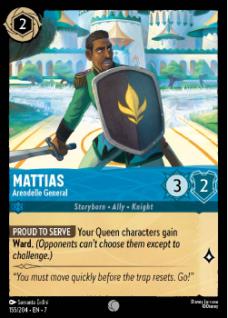 Mattias - Arendelle General single card from Disney Lorcana