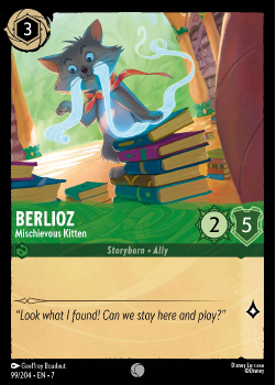 Berlioz - Mischievous Kitten single card from Disney Lorcana
