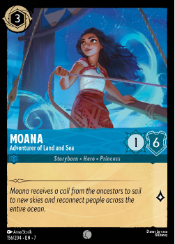 Moana - Adventurer of Land and Sea single card from Disney Lorcana
