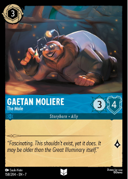Gaetan Moliere - The Mole single card from Disney Lorcana