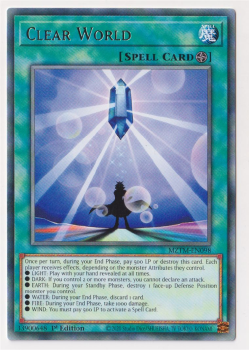 Clear World (Rare) single card from Yu-Gi-Oh!