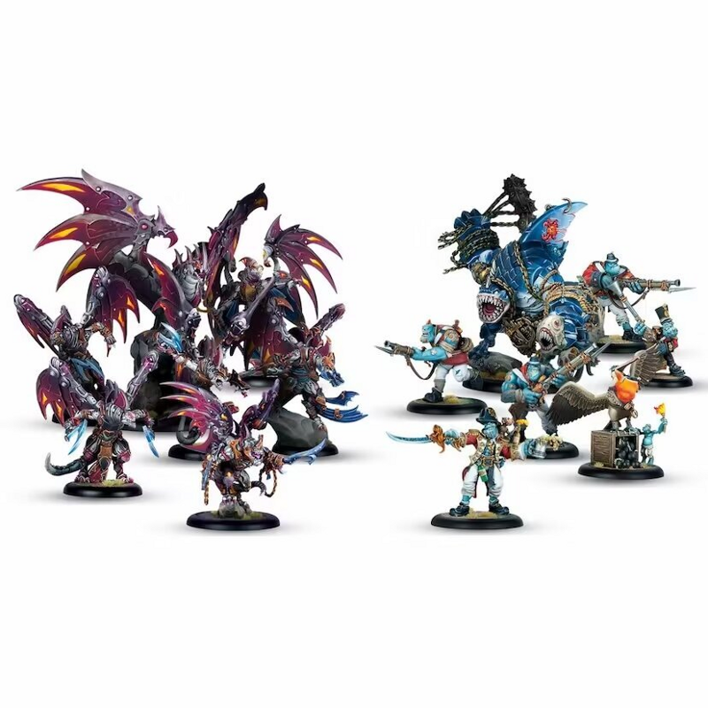 Lot De Figurines Warmachine – Elfes Scyrah – Chasseur, Ombre, Arbalète (peintes)