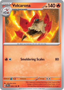 Volcarona single card from Pokemon 