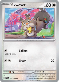 Skwovet single card from Pokemon