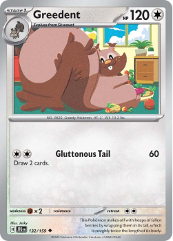 Greedent single card from Pokemon 