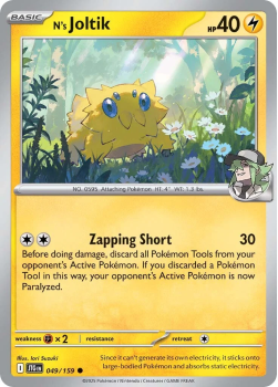 N's Joltik single card from Pokemon 