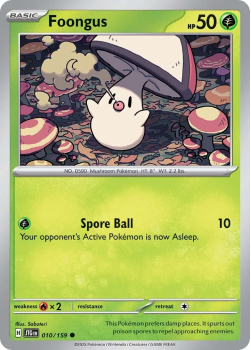 Foongus single card from Pokemon 