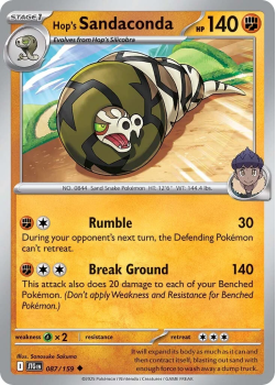 Hop's Sandaconda single card from Pokemon 