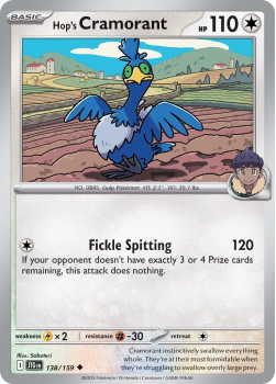 Hop's Cramorant single card from Pokemon 