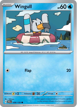 Wingull single card from Pokemon