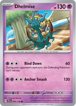 Dhelmise single card from Pokemon