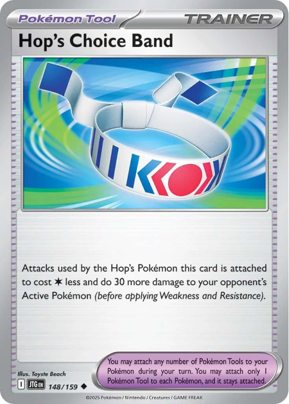 Hop's Choice Band : SCARLET AND VIOLET - JOURNEY TOGETHER 148/159 - Pokemon Single Card Hop's Choice Band : SCARLET AND VIOLET - JOURNEY TOGETHER 148/159 - Pokemon Single Card