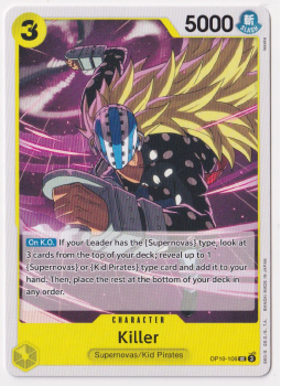Killer single card from One Piece