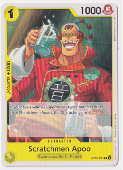 Scratchmen Apoo single card from One Piece