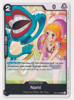 Nami single card from One Piece