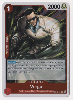 Vergo single card from One Piece