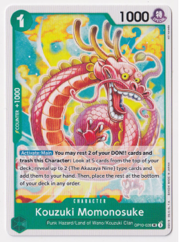 Kouzuke Momonosuke single card from One Piece