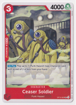 Ceaser Soldier single card from One Piece