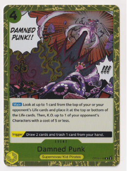 Damned Punk single card from One Piece