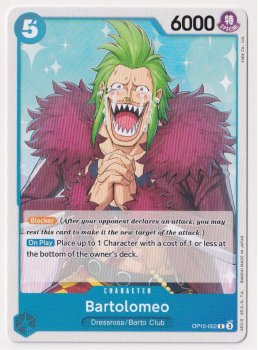 Bartolomeo single card from One Piece