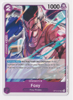 Foxy single card from One Piece