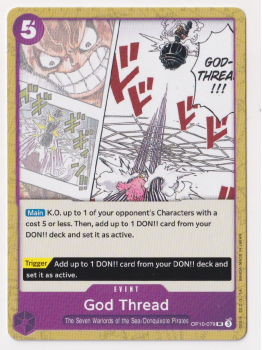 God Thread single card from One Piece