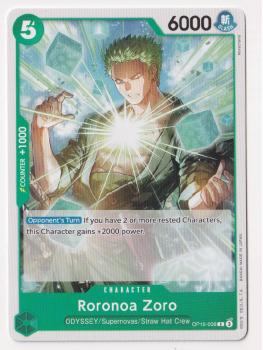 Roronoa Zoro single card from One Piece