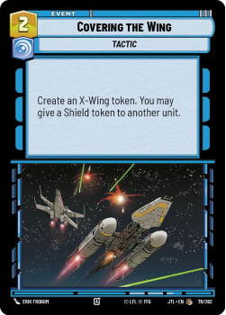 Covering the Wing single card from Star Wars Unlimited