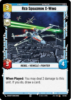 Red Squadron X-Wing single card from Star Wars Unlimited
