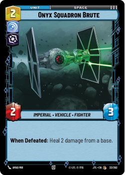 Onyx Squadron Brute single card from Star Wars Unlimited