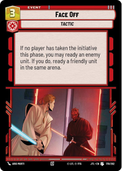Face Off single card from Star Wars Unlimited