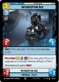 Interceptor Ace single card from Star Wars Unlimited